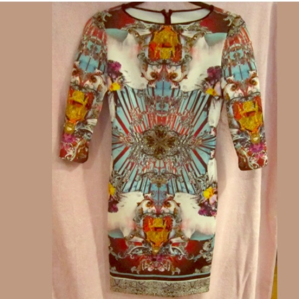 Clover Canyon Revolve royal horses dress S - Picture 2 of 9